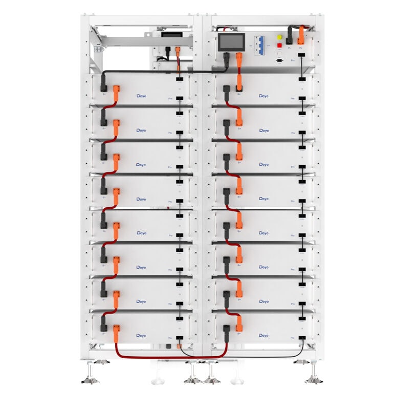 Deye BOS-G Pro high-voltage battery stack, front view